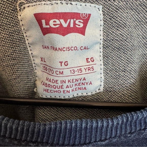 Levi's Denim Sweatshirt Blue Logo Long Sleeve women's XL - Picture 7 of 7
